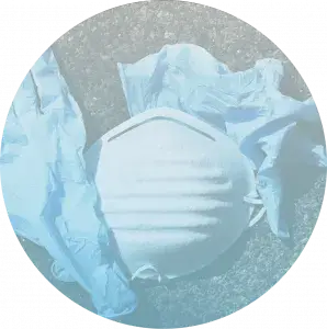 medical mask and gloves