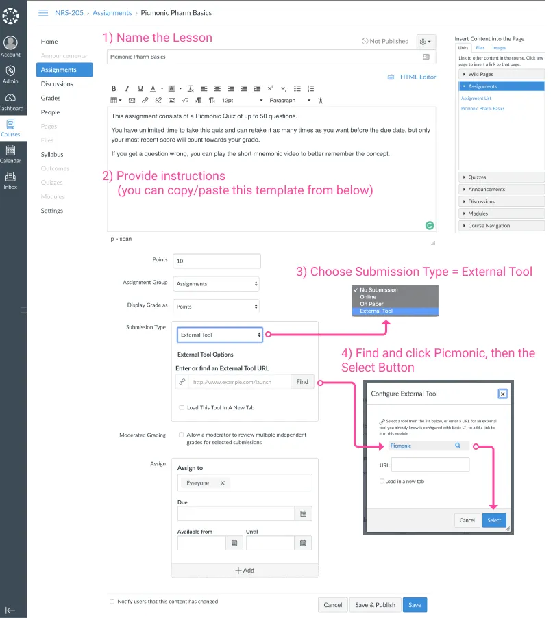 screenshot lesson match to mnemonic feature