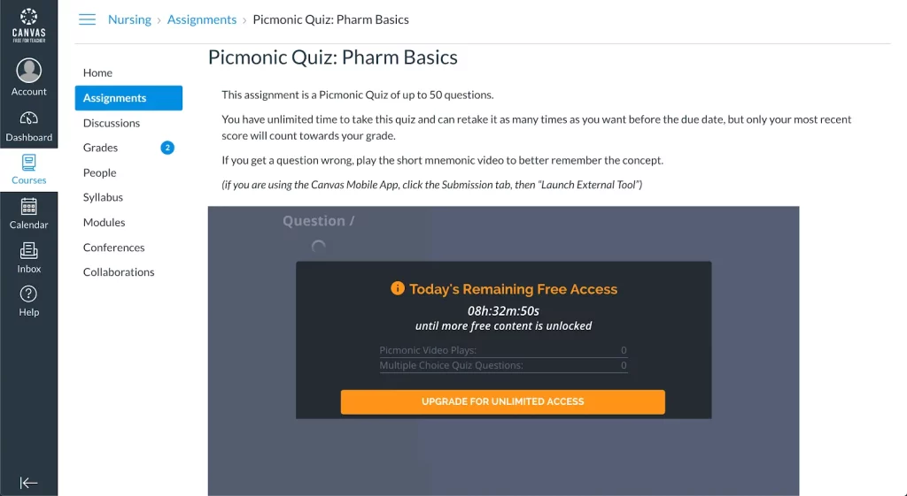 picmonic quiz: pharm basics