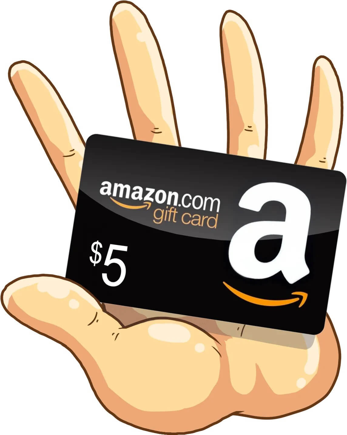 amazon gift card in hand